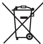 WEEE symbol: a crossed-out wheeled bin, indicating that used electrical and electronic products should not be mixed with general household waste.