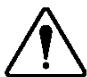 Warning sign: exclamation mark inside a triangle