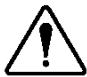 Warning sign: exclamation mark inside a triangle